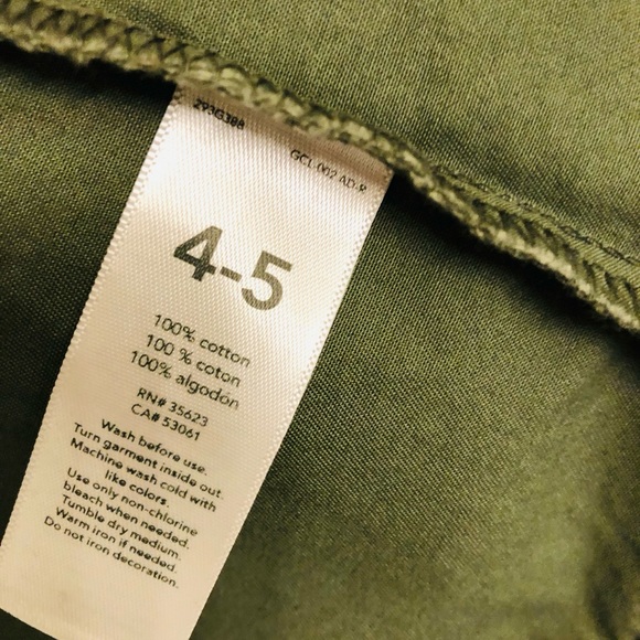 COPY - CARTERS  Green Army utility jacket. Sz. 4/5 - Picture 5 of 6